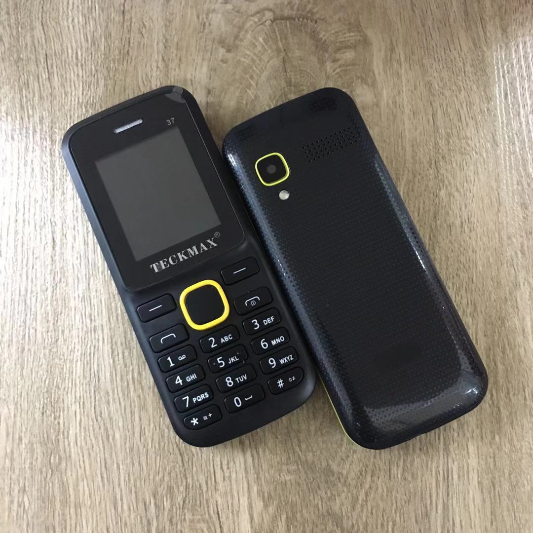 (Black/Yellow)OEM TECKMAX 37 Dual Sim Basic Phone(Ready Stock)